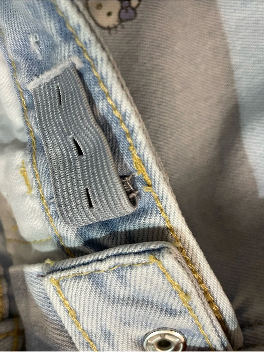 H&M Light Blue Hello Kitty Print Wide-Leg Jeans - Kids
